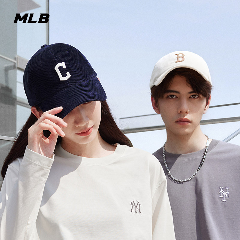 MLB官方 男女情侣百搭大logo时尚休闲灯芯绒棒球帽25冬季CPWC1,淘宝优惠券,粉丝福利购,淘宝优惠卷