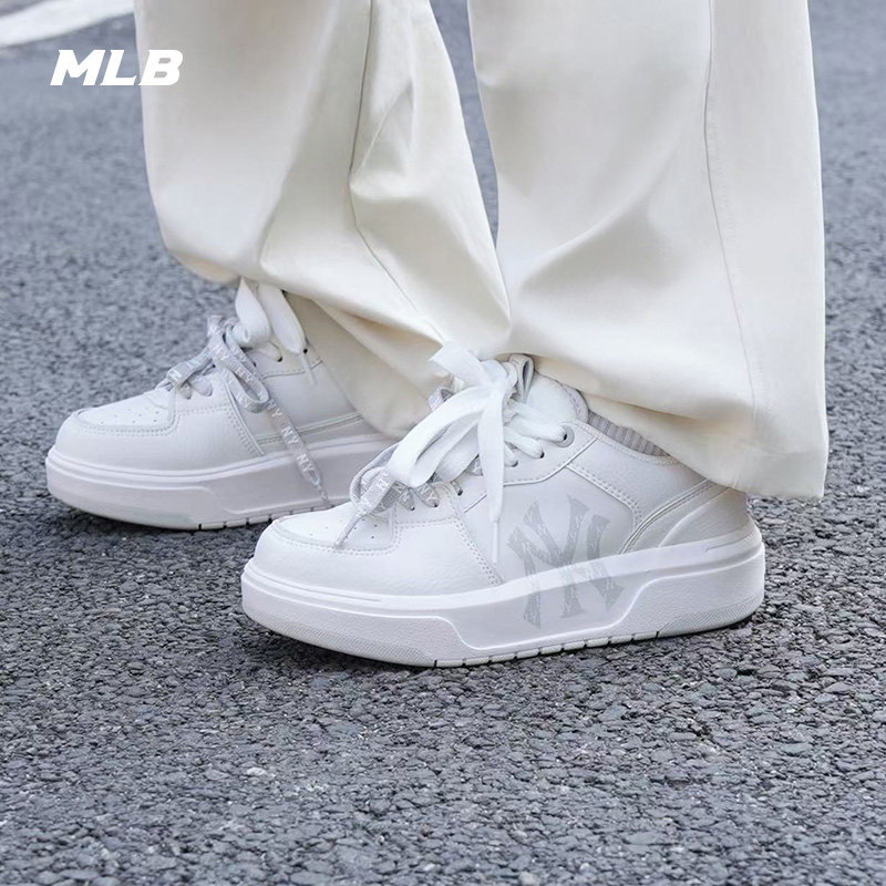 MLB官方男女同款情侣复古老花百搭时尚增高学长鞋26春季新款SXD02