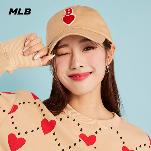 MLB官方男女情侣爱心软顶棒球帽休闲帽时尚遮阳CPH02/CPH01-图0