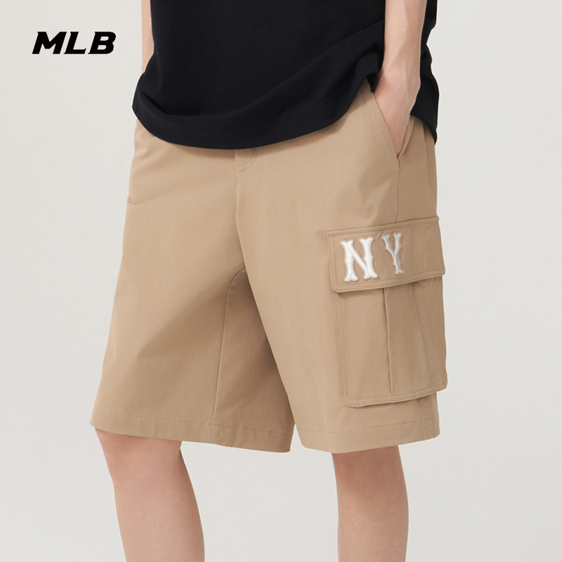 MLB官方张凌赫同款男女百搭潮流休闲凉感梭织短裤25夏季新款SMB05,淘宝优惠券,粉丝福利购,淘宝优惠卷