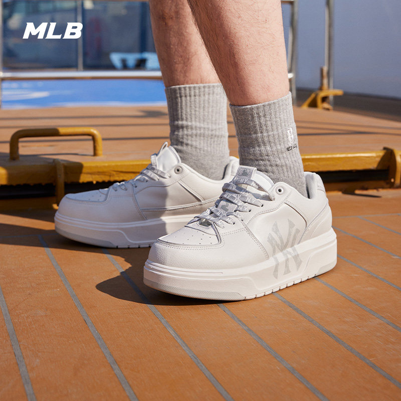 MLB官方男女同款情侣复古老花百搭时尚增高学长鞋26春季新款SXD02