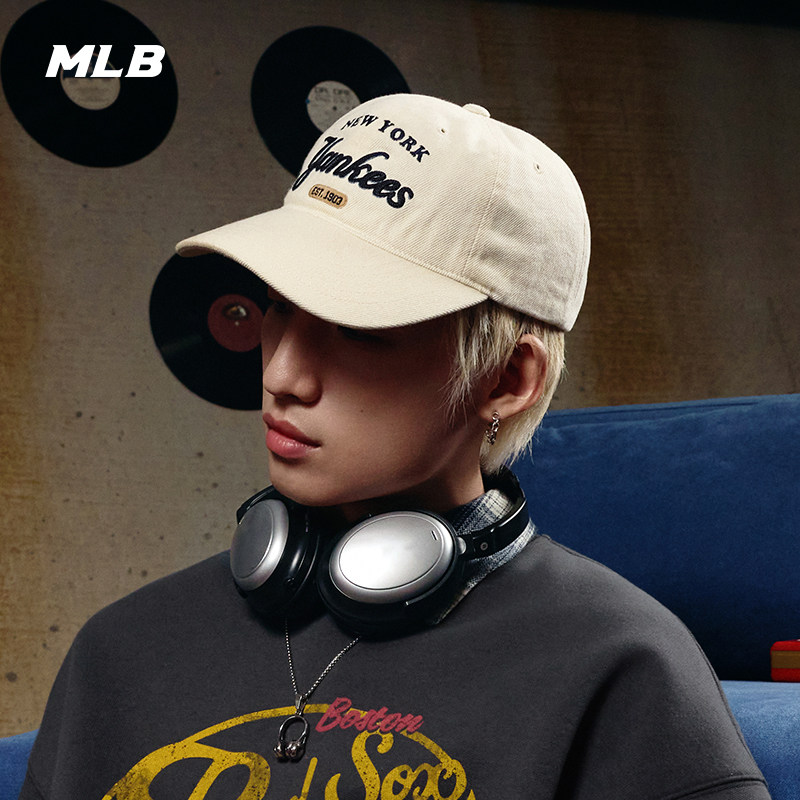 MLB官方虞书欣同款男女学院风时尚百搭牛仔棒球帽秋冬CPDS1/CPD03