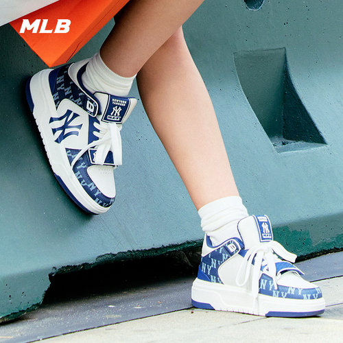 MLB官方 男女同款韩系百搭复古板鞋老花运动学长鞋春夏SXCDN - 图0
