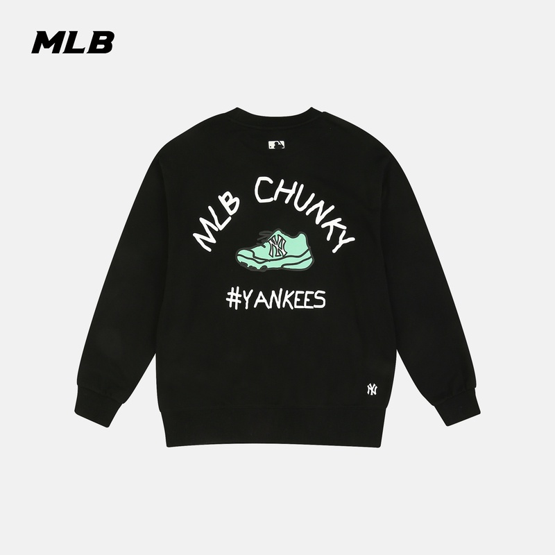 MLB Official Men's and Women's Sweater Dad Shoes Series Long Sleeve Loose Graffiti Sports Spring New -31MT05