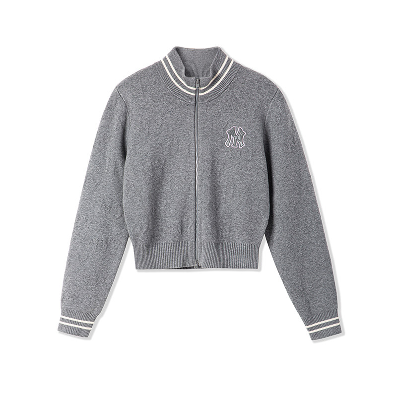 MLB官方 女款时尚短款立体暗纹老花针织开衫25秋季新款KCM01,淘宝优惠券,粉丝福利购,淘宝优惠卷