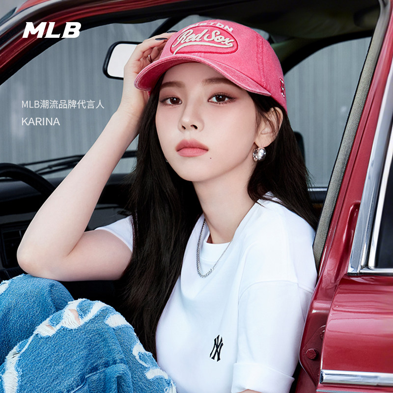 MLB官方  KARINA同款男女学院风百搭复古棒球帽25秋冬新款CPV16,淘宝优惠券,粉丝福利购,淘宝优惠卷