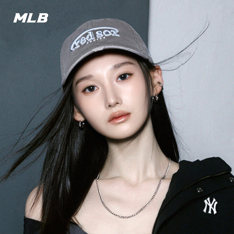 MLB官方KARINA同款潮流百搭复古软顶棒球帽26春季新款CPV07/CPV10