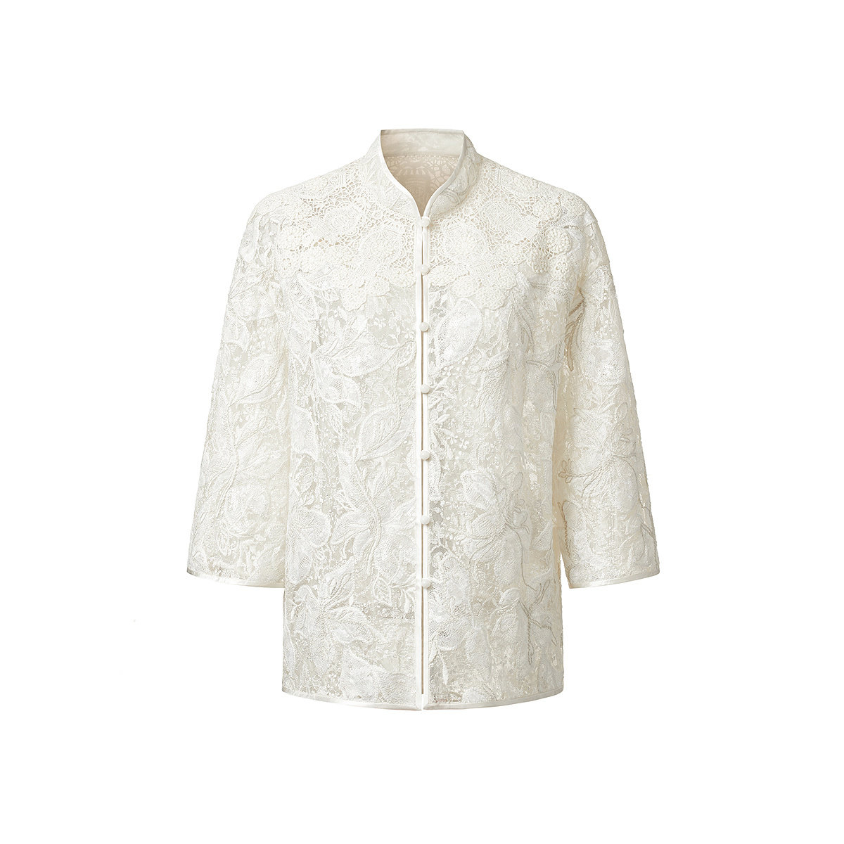 VGRASS维格娜丝夏季新款水溶镂空绣落肩新中式盘扣气质女士外套,淘宝优惠券,粉丝福利购,淘宝优惠卷