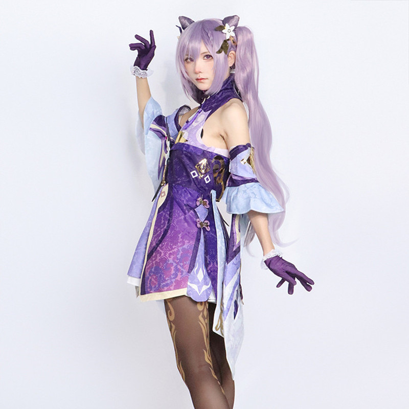 原神cos服二次元动漫游戏套装璃月七星刻晴cosplay服装女全套-图0