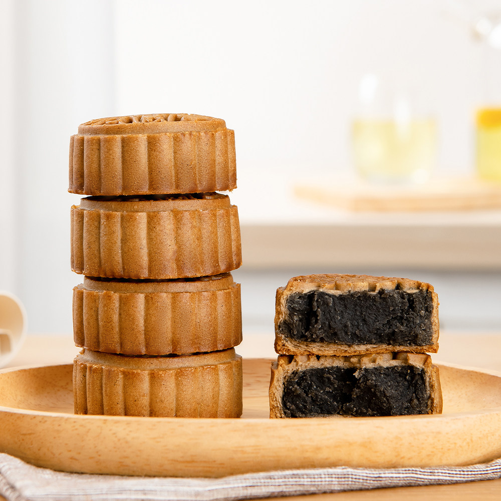 金面杖荞麦广式粗粮月饼五仁黑芝麻苏子中秋传统老式无蔗糖糕点,淘宝优惠券,粉丝福利购,淘宝优惠卷