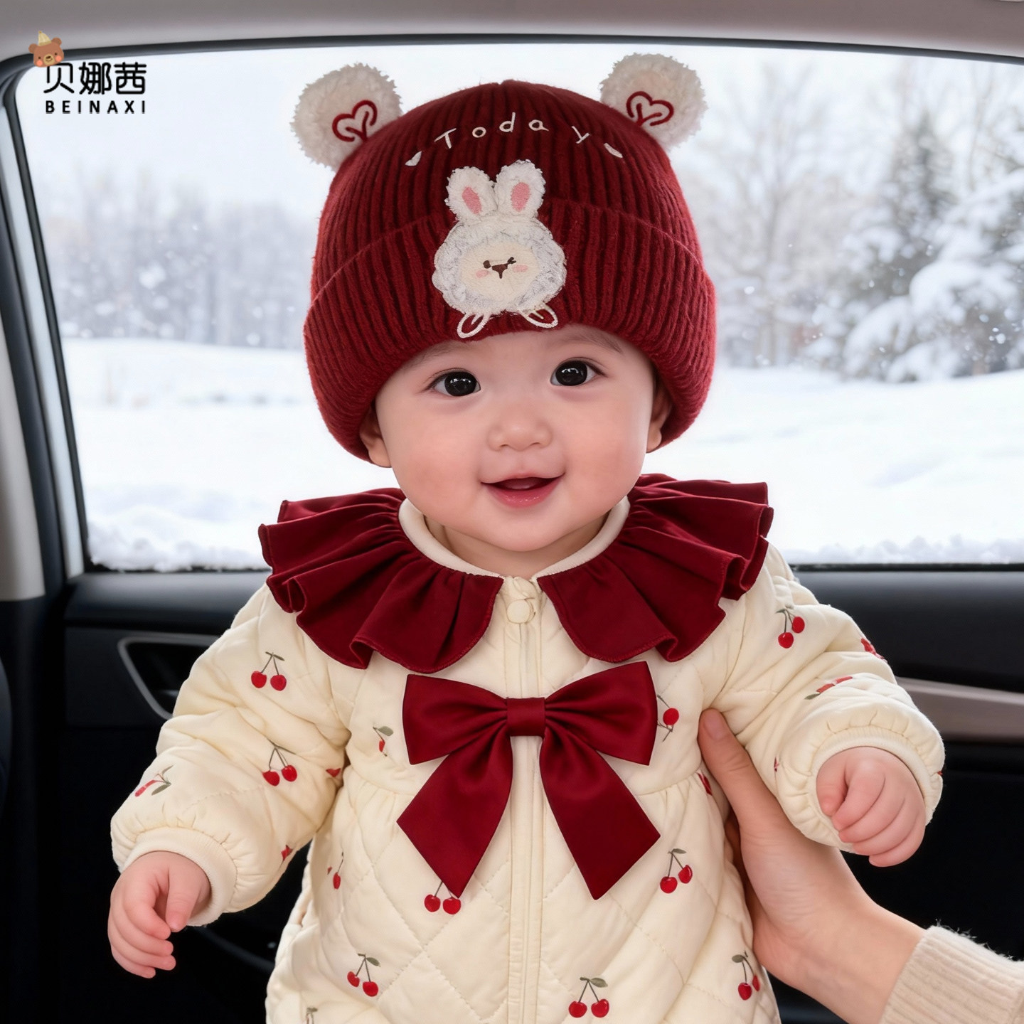 婴儿帽子秋冬季女宝宝洋气针织帽婴幼儿冬天保暖毛线帽外出护耳帽,淘宝优惠券,粉丝福利购,淘宝优惠卷