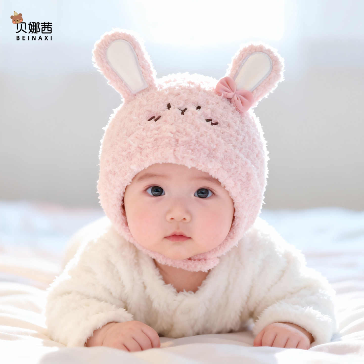 婴儿帽子秋冬季可爱宝宝毛线帽婴幼儿针织帽保暖护耳防风冬天加厚,淘宝优惠券,粉丝福利购,淘宝优惠卷