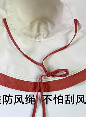 18CM超大帽檐遮脸双面渔夫帽女夏季韩版遮阳防晒防紫外线太阳帽子