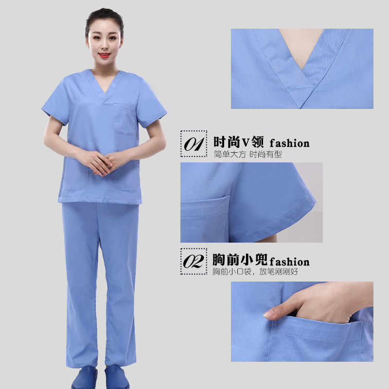 女纯棉手术室刷手衣男短袖手术衣 明光服饰医护制服