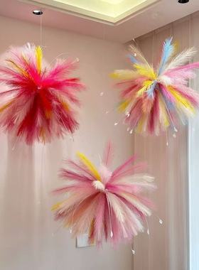 仿真烟花彩色多巴胺装饰摆件