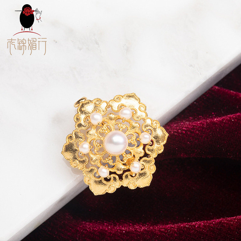 衣锦媚行团花锦水云间女小香胸针 衣锦媚行项坠/吊坠