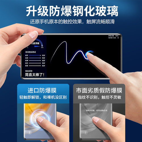 馥裕适用华为p40钢化膜p40pro手机膜全屏p40pro+曲面新款真曲屏por十p4o蓝光全胶保护pr0水凝40p全包边软贴膜 - 图0