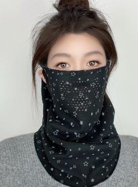 冬季德绒防风保暖挂耳围脖女款