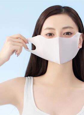 防晒口罩女高颜值防紫外线无痕立体护眼口罩防晒薄款透气防晒面罩