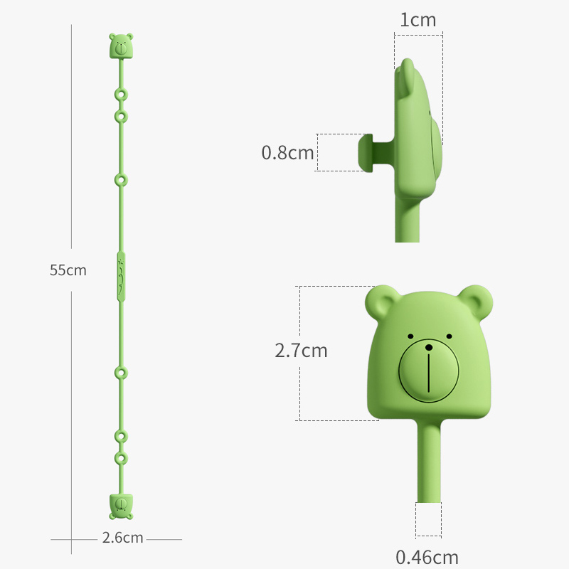 牙胶链婴儿磨牙玩具可水煮硅胶防掉链牙胶防丢绳宝宝安抚奶嘴链夹
