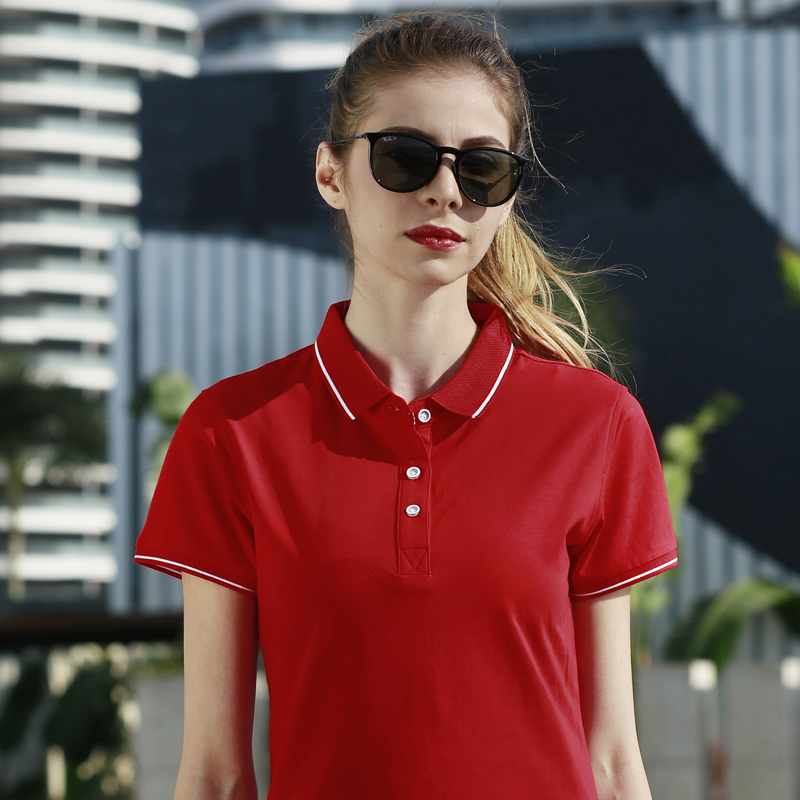 企业工作服定制 有领短袖男女t恤polo衫夏季公司团队服装印绣LOGO