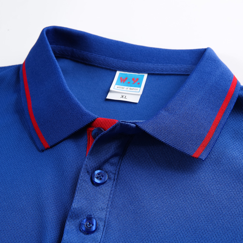 工作服带领短袖速干POLO衫女 夏季销售员工团体广告衫T恤定制LOGO