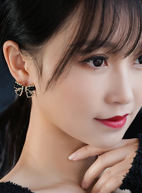 1075新款甜美水钻蝴蝶结铜