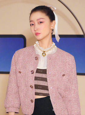 堤喜水钻黄铜珍珠链明星同款项链