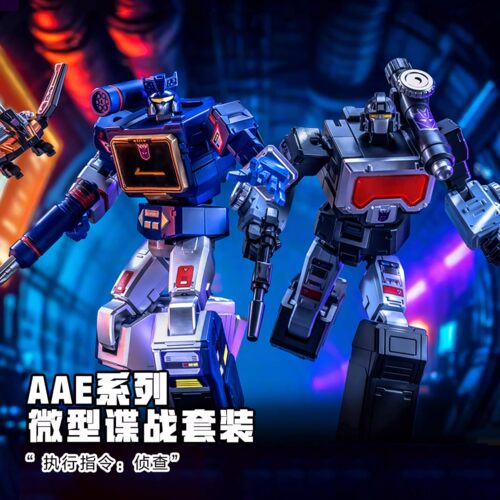 奥迪双钻变形金刚aae手办第二弹2微型谍战套装声波放大镜模型正版 - 图0