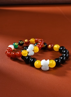 属羊吉祥佩戴物淘运灵阁五岳四神喜合吉祥宏手链男女2026年生肖羊