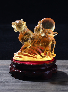 祥安灵阁瑞兽迎祥琉璃摆件2026马年正南方位吉祥物五黄煞摆设一对