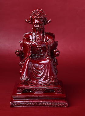 紫金砂广济五爷龙王菩萨朱砂神像彩绘龙王五爷财神爷真身家用摆件