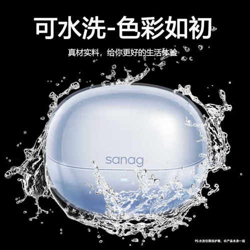 ESCASE适用塞那S8S保护套Sanag塞那s7s耳夹式无线蓝牙耳机保护壳透明简约S6SPro个性创意全包防摔充电仓软壳 - 图2