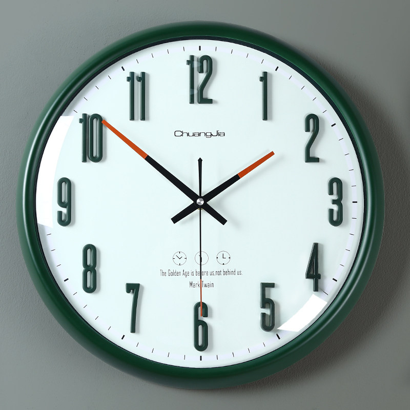 简约免打孔新款家用客厅高档挂钟 尊奈尔挂钟