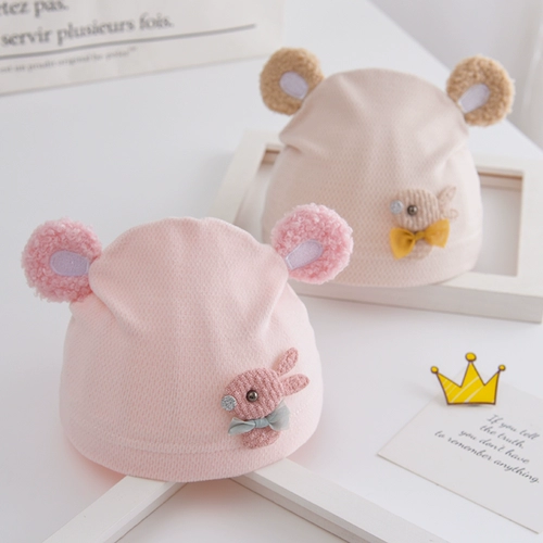 Детская мягкая хлопковая тонкая демисезонная шапка для новорожденных для раннего возраста, осенняя