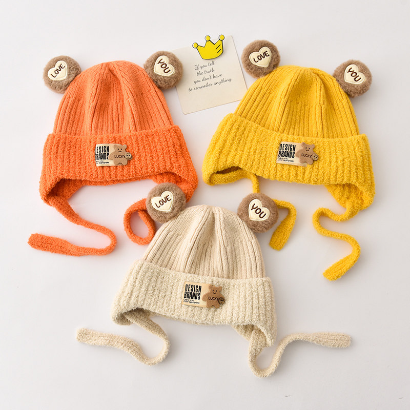 宝宝帽子秋冬季可爱超萌男童女童毛线帽婴幼儿童护耳保暖针织帽男,淘宝优惠券,粉丝福利购,淘宝优惠卷