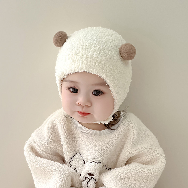 婴儿帽子0一1岁秋冬款女宝宝包头帽可爱超萌秋冬季保暖女孩护耳帽,淘宝优惠券,粉丝福利购,淘宝优惠卷