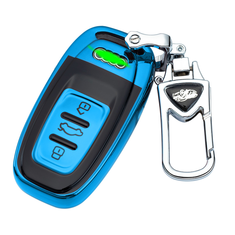 奥迪钥匙扣A6L/A7/Q5/A5/A8L/A4L/S6汽车时尚钥匙包扣保护套男女 - 图3