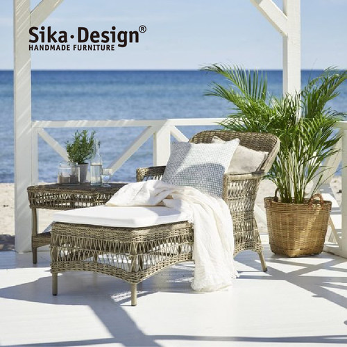 Sikadesign丹麦手工藤编户外铝制休闲躺椅英伦法式Olivia Chaise - 图1