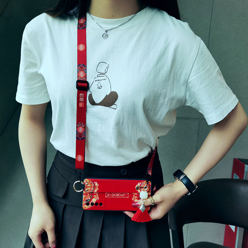 适用于华为畅享80手机壳畅享70硅胶软畅享60/50新款Hi畅享60磨砂畅想50Plus中国风畅享20Pro麦芒斜挎绳麦芒30 - 图0