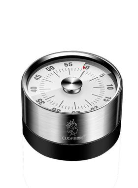 不锈钢定时器f厨房磁吸机械计时器学生时间管理器旋转倒计时闹钟