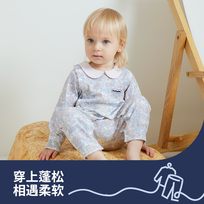 Domiamia婴儿连体衣夏季宝宝爬服纯棉新生儿夏天衣服婴幼儿哈衣 - 图0