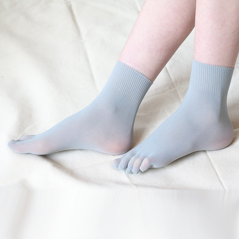 五指袜夏季透气吸汗超薄网sis丝袜 三分田短袜/打底袜/丝袜/美腿袜