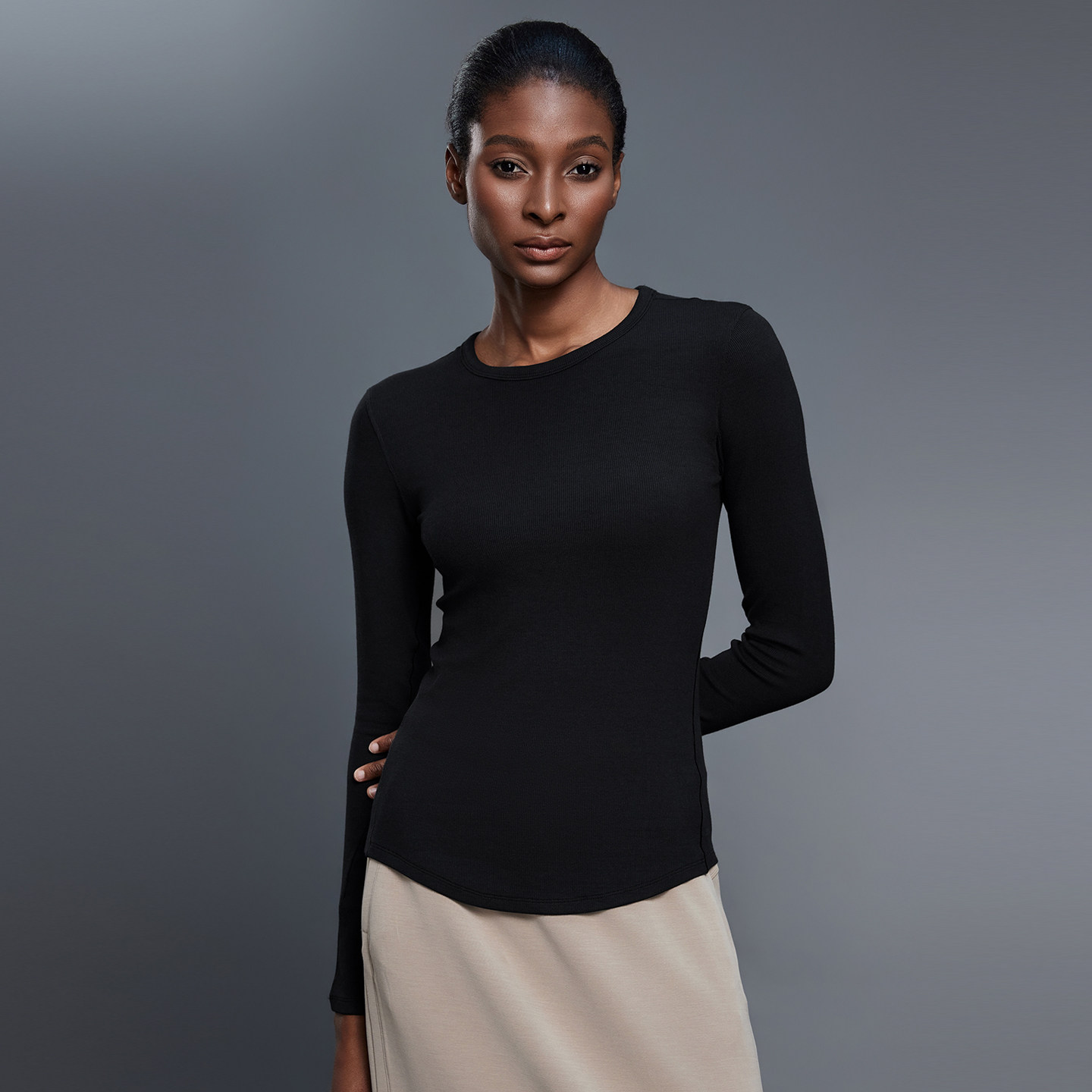 KUD秋季新款运动长袖T恤女薄款速干透气跑步圆领弹力健身训练上衣,淘宝优惠券,粉丝福利购,淘宝优惠卷