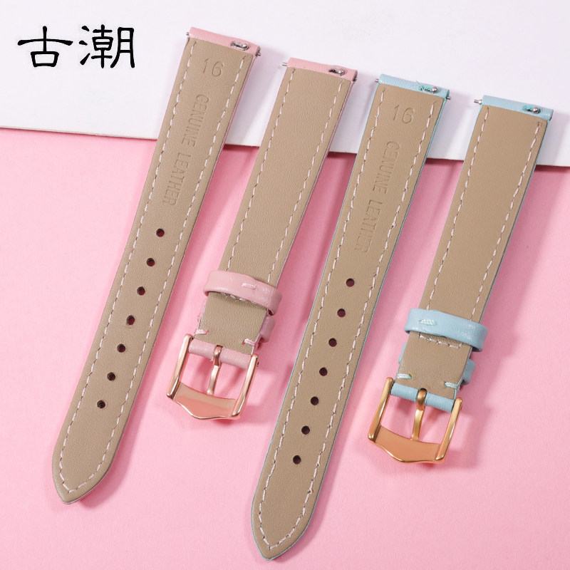 真皮手表带适配casio表链 古潮配件