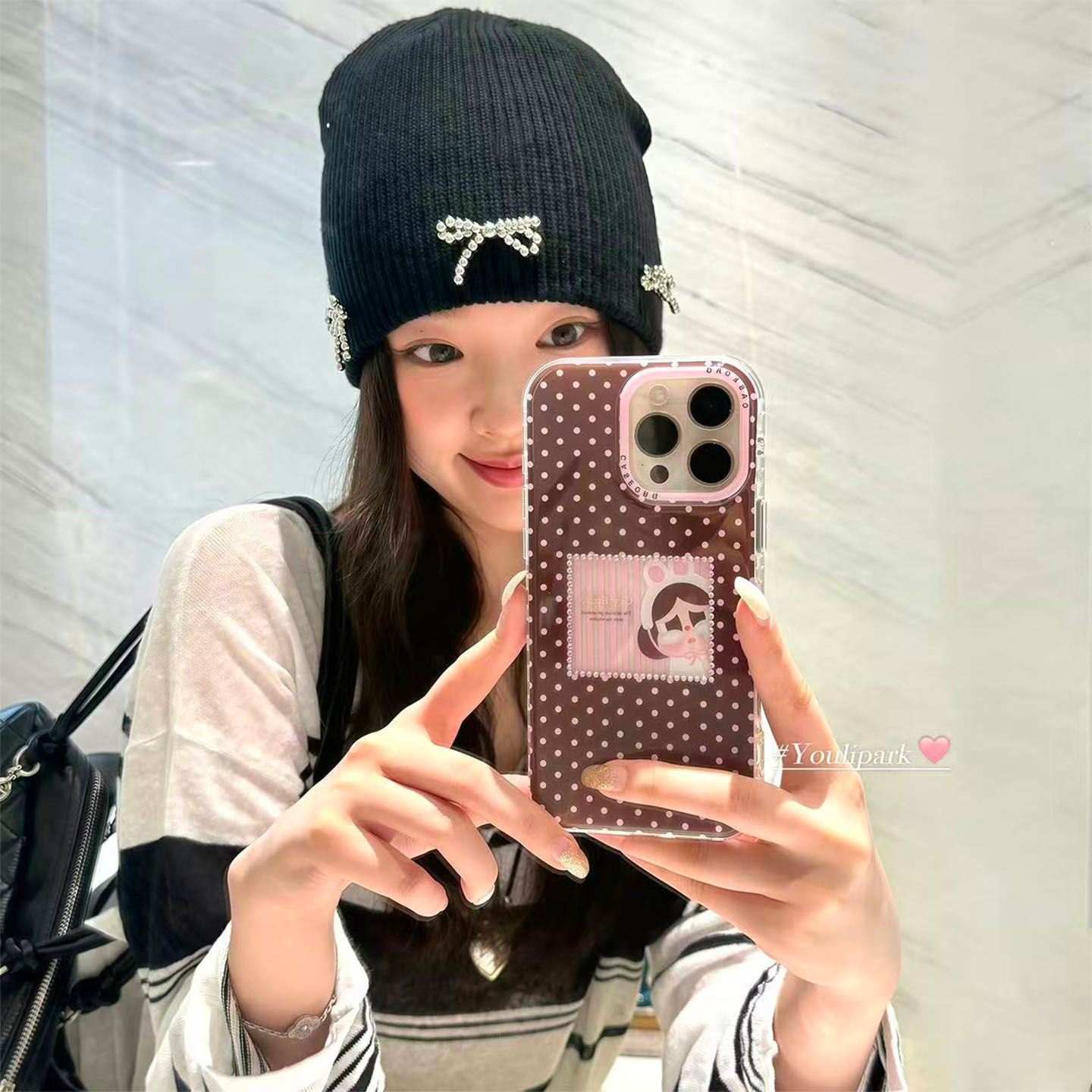 由里公园ins韩系少女可爱闪钻满屏星星哭娃17适用17pro苹果17ProMax手机壳iPhone16全包14新款16Promax保护套 - 图1