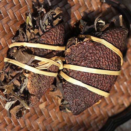 广东新会陈皮三宝茶10年福鼎老白茶叶禾杆草扎礼盒江门正宗500g - 图1