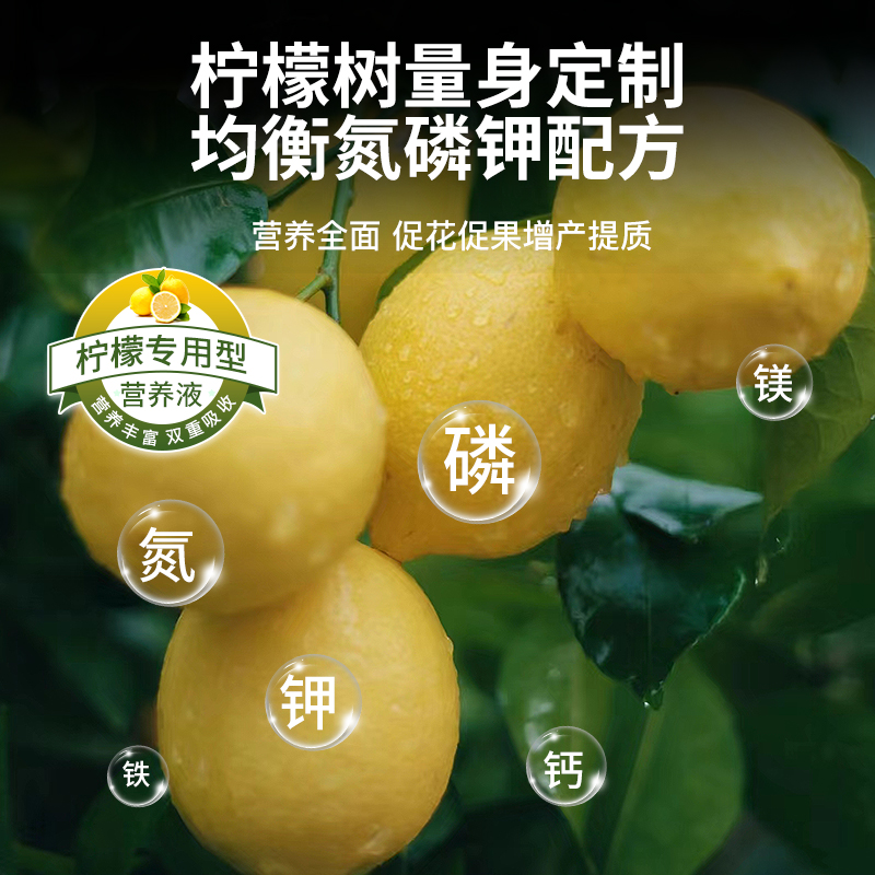 柠檬树肥料专用肥营养液青柠檬盆栽植物果树树苗养花复合有机花肥