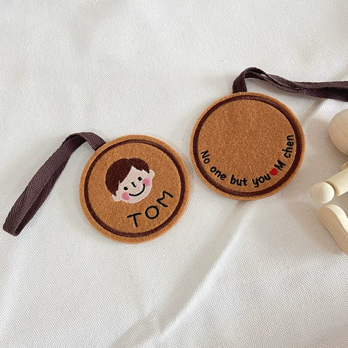 Детская багажная бирка для раннего возраста, подвеска для матери и ребенка, делается под заказ, с вышивкой, подарок на день рождения