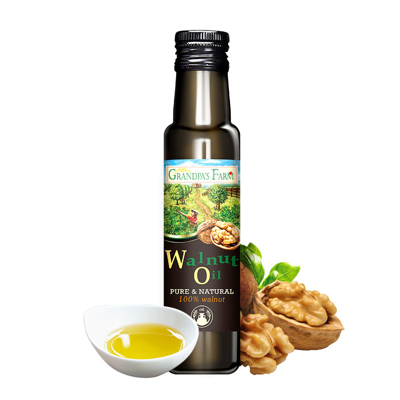 爷爷的农场宝宝核桃油亚麻籽油 爷爷的农场涓婵食用油